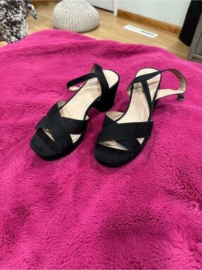 Target Black Strappy Block Heel Sandals